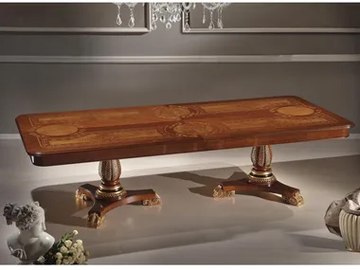 CLASSICO 1207 - Rectangular solid wood table with 3-star base by Guerra Vanni - view 2